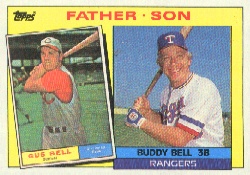 1985 Topps Baseball Cards      131     Buddy/Gus Bell FS